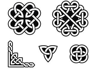 Celtic knots patterns vector
