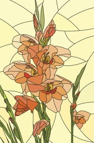 abstract gladiolus design