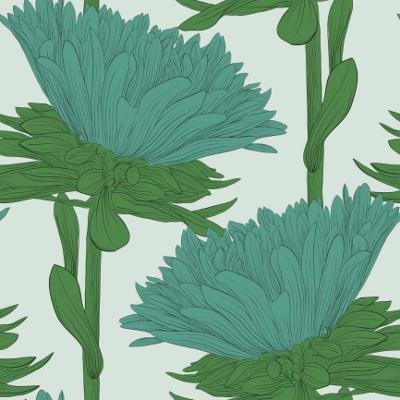GREEN ASTER FLOWER DESIGN