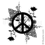 Peace sign abstract art