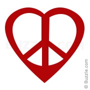 Peace sign heart tattoo