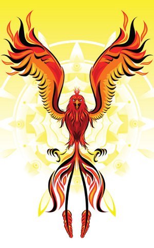 Phoenix Rising from Flames