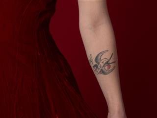 Woman In Red Velvet Dress