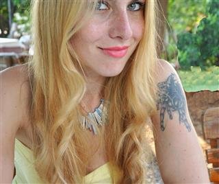 Tattooed young woman