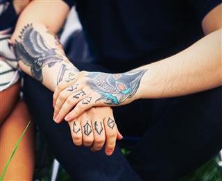 Couple Happy Outdoors