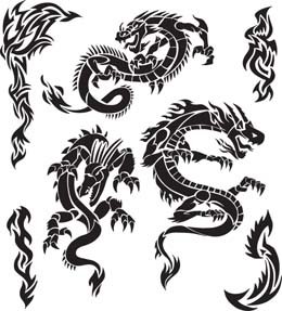 Tribal Dragon Tattoos