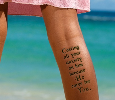 Casting all your anxiety on him because he cares for you. ~ 1 Peter 5:7