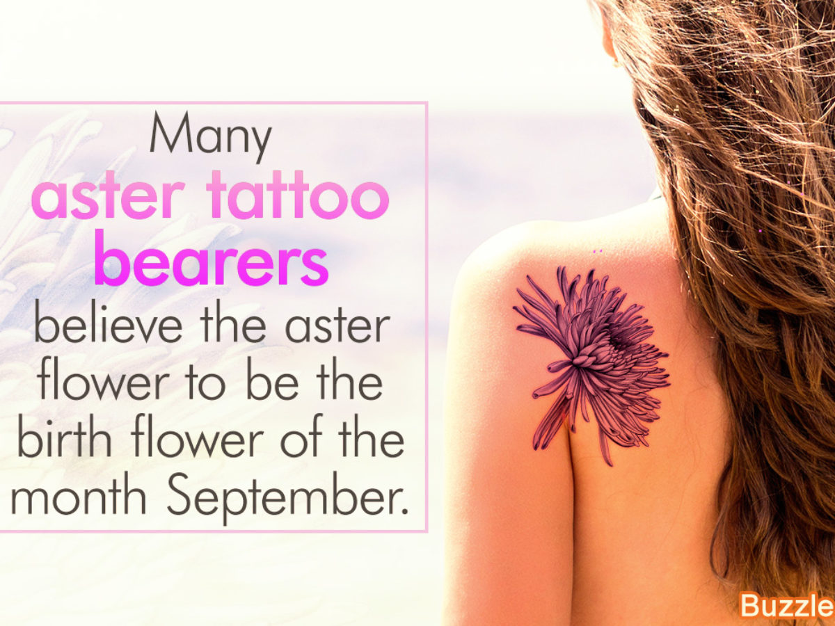 Aster Flower Tattoo - Thoughtful Tattoos