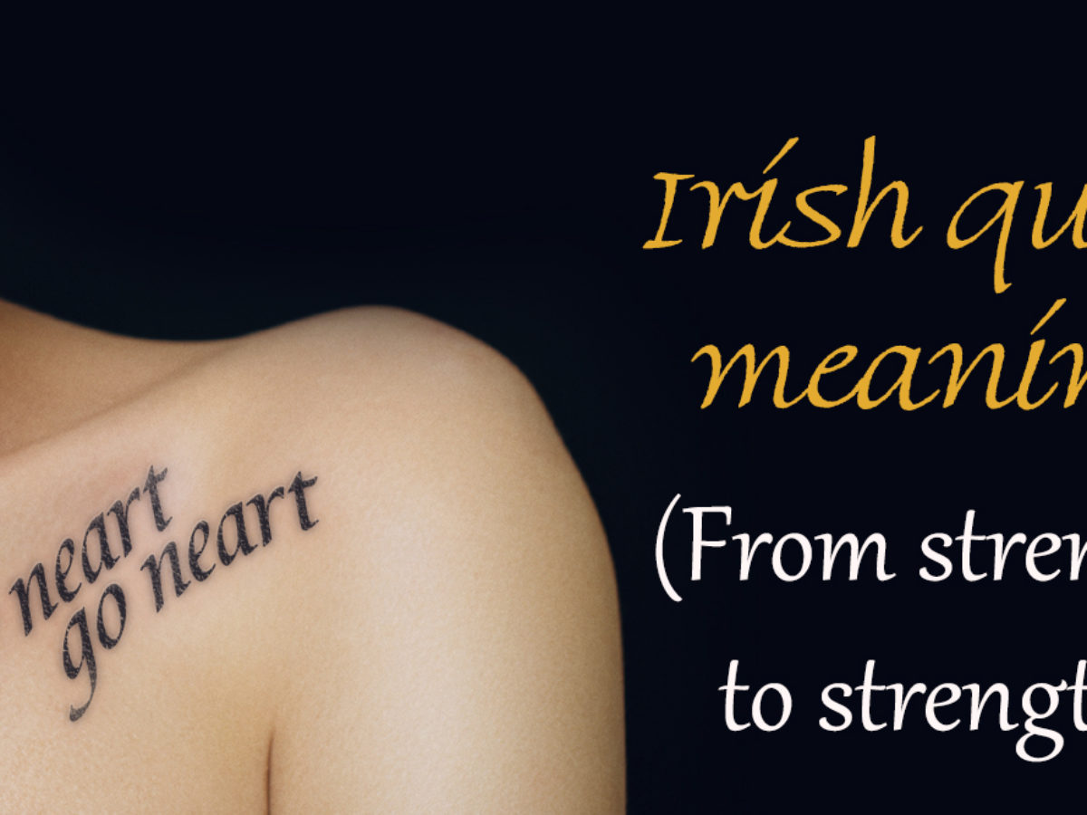 Irish Word Tattoo Ideas Photos