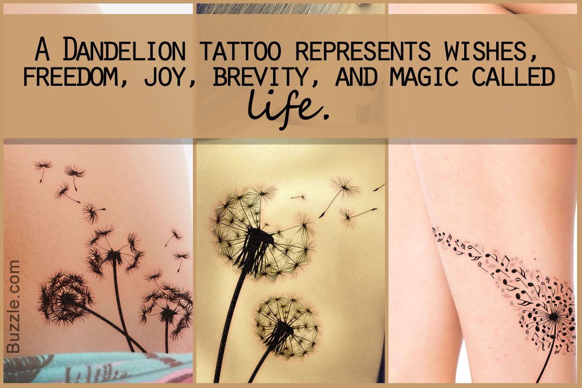 Dandelion Tattoo With Names