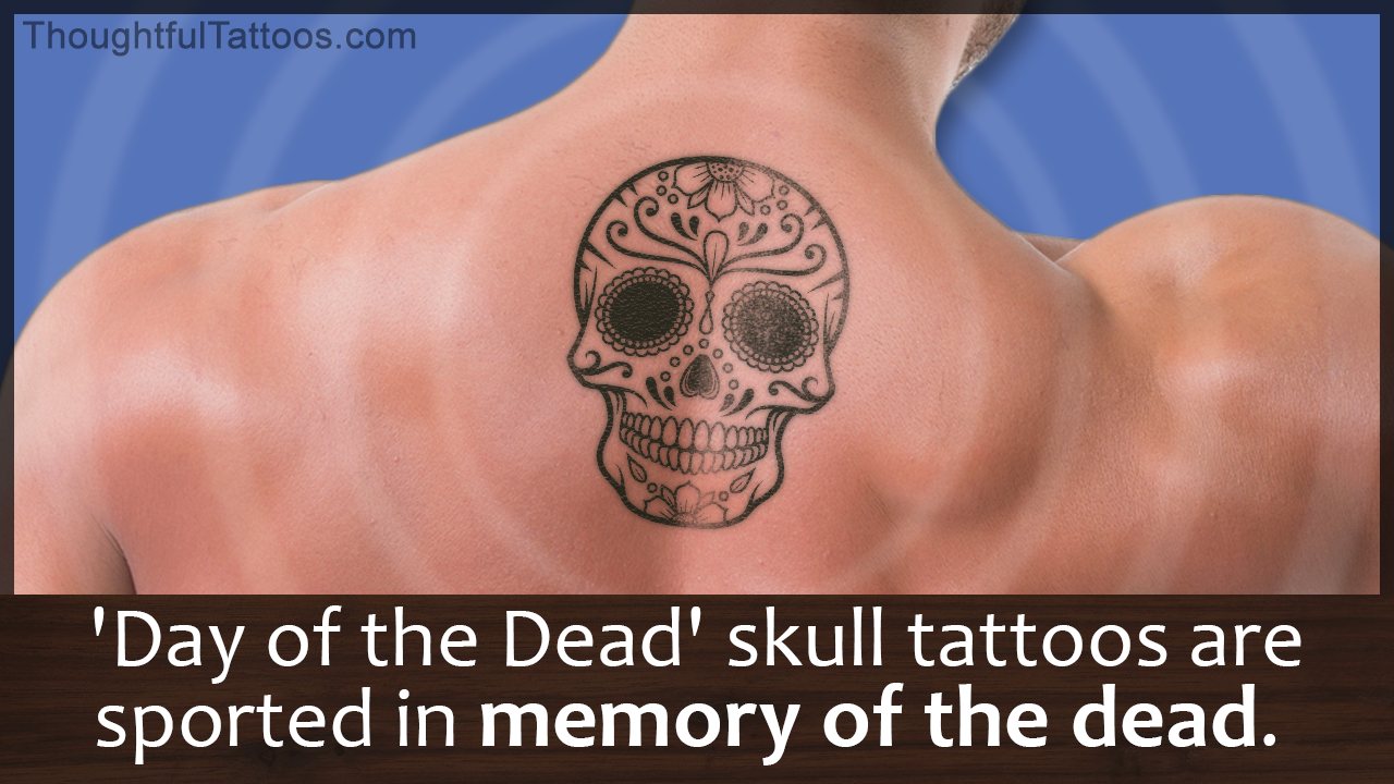 day of the dead skull tattoos for guys